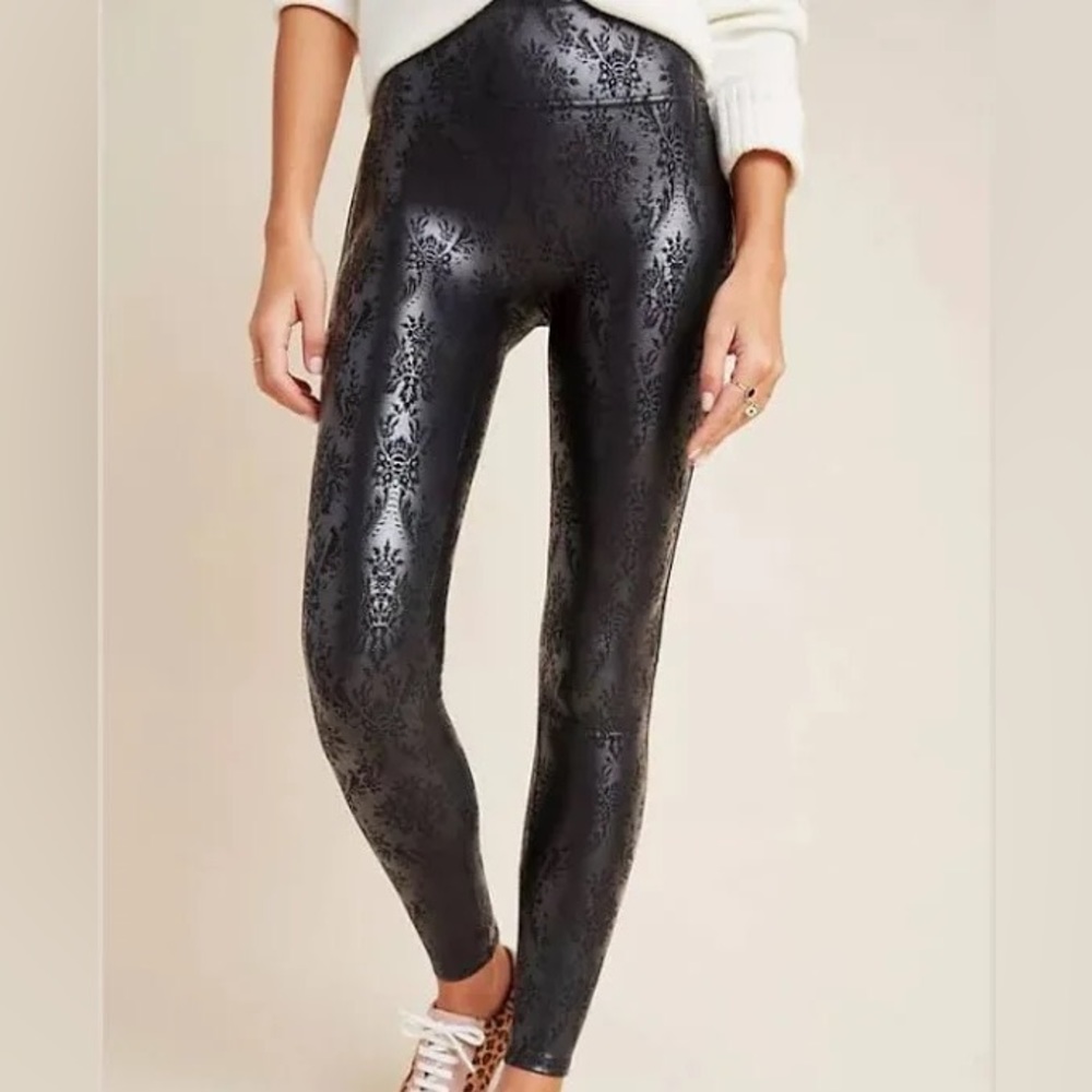 Women’s Spanx Faux Leather Brocade Leggings
